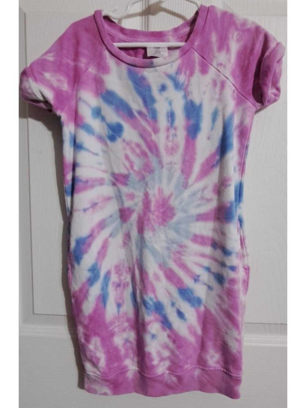 Baby Gap Girl's 5T Multicolor Radial Tie Dye Cap Raglan Sleeve Dress